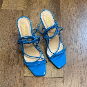 Miss Lola Vibrant Blue Strappy Heels